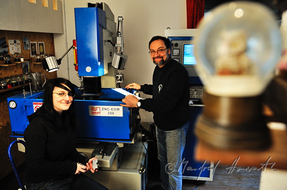 Sabine and Erwin Perzy in the workshop