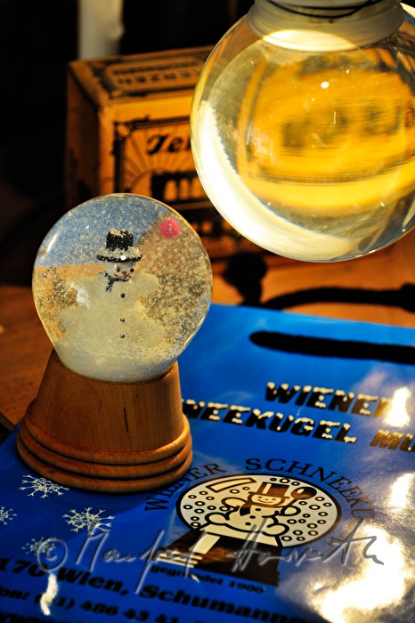 snowman-snow globe and a glass bulb