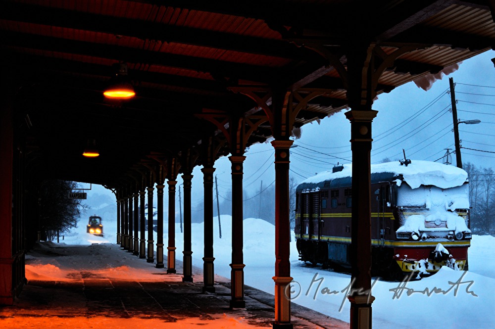 platform of the disused railway station (museum)