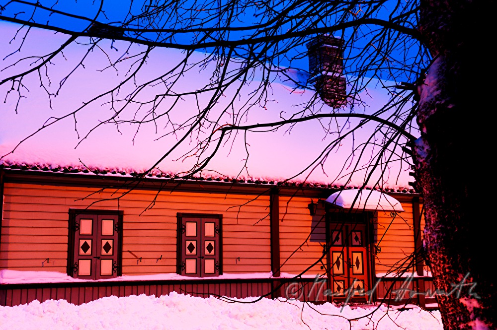 residential house made of wood