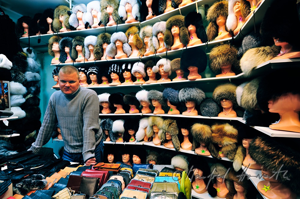 sale of fur caps