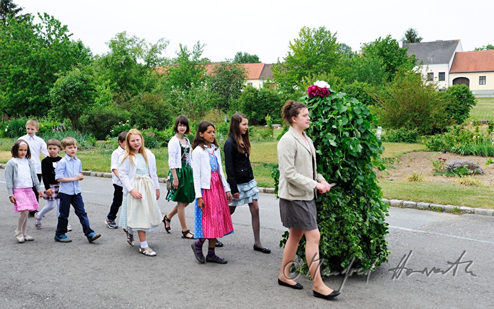 parade with the Whitsun-King (