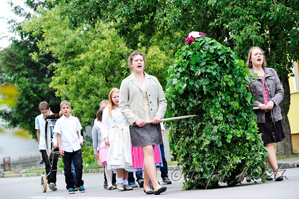 parade with the Whitsun-King (