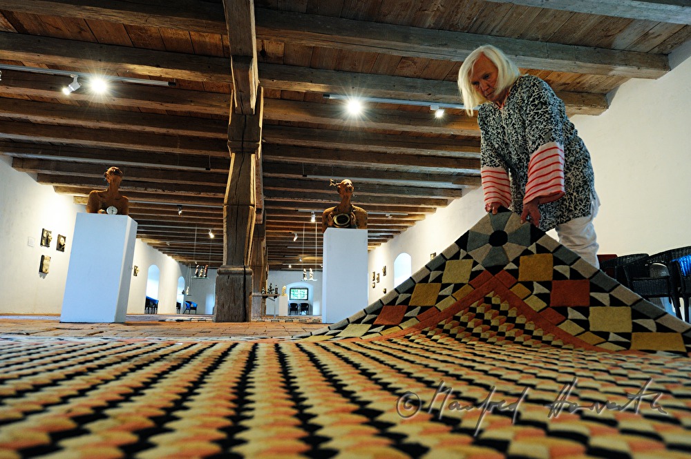 textile artist VESNA in her living room