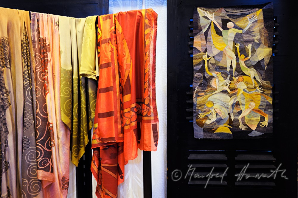 artwork of textile artist VESNA in her studio