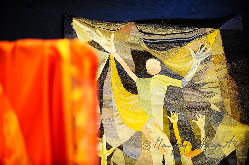 artwork of textile artist VESNA in her studio