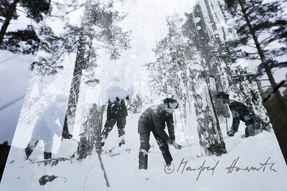 lumberjacks at the Finnish Forest Museum (Lusto)