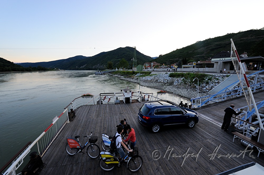 the flying bridge crosses the Danube