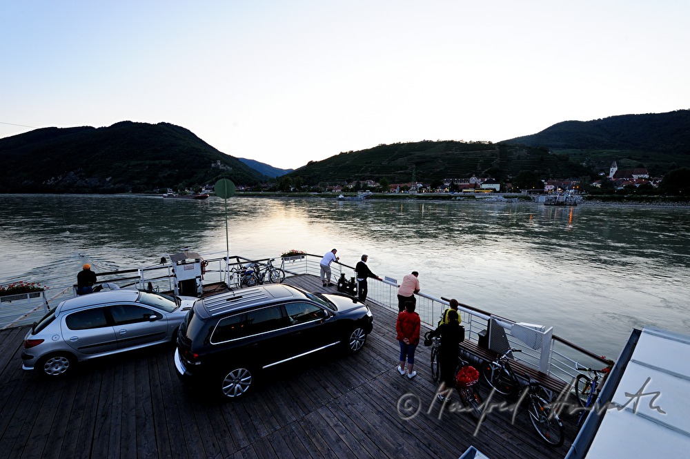 the flying bridge crosses the Danube