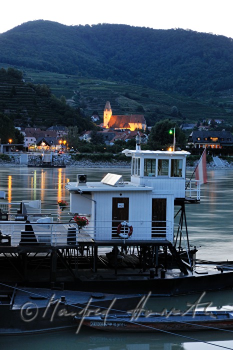 the flying bridge crosses the Danube