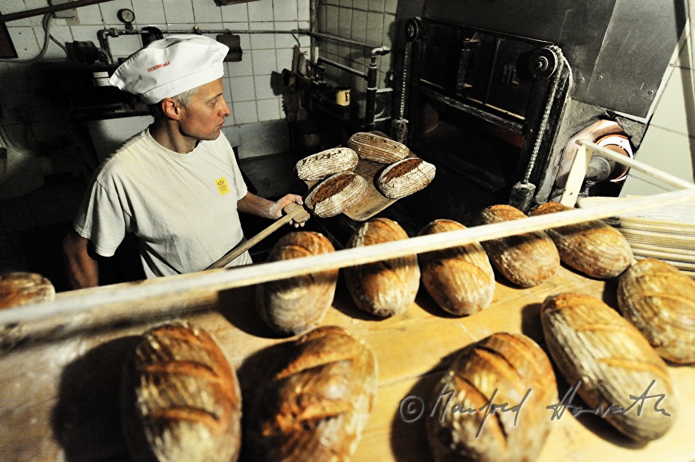 fresh rye breads cooling off