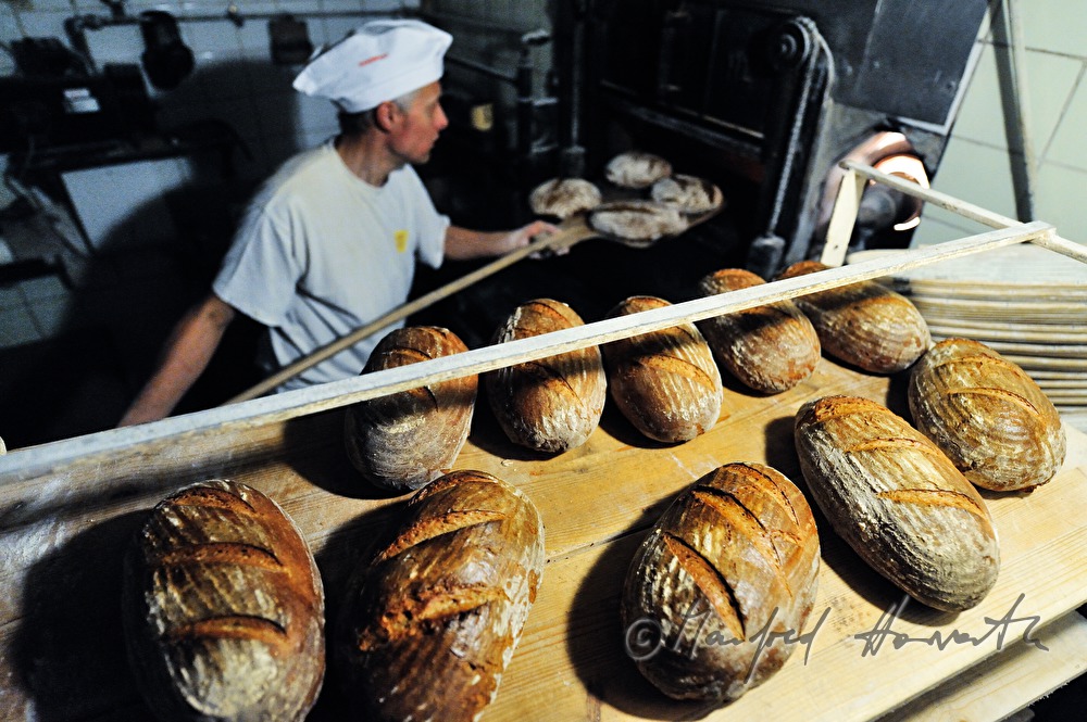 fresh rye breads cooling off
