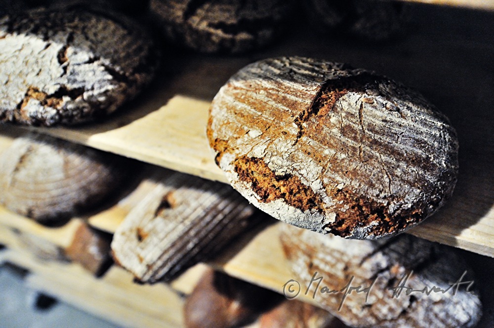 fresh rye breads cooling off