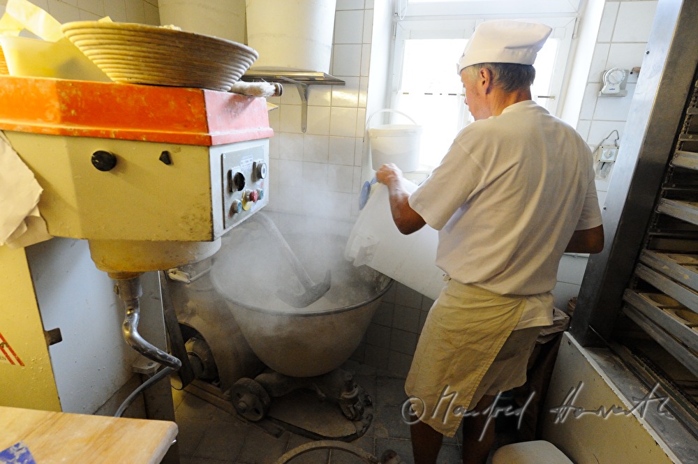grinding of wheat for next days bread