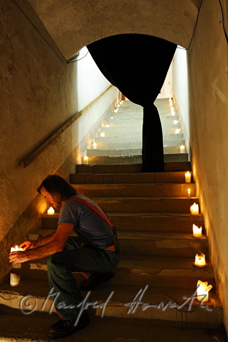 Johann Feilacher illuminating candles