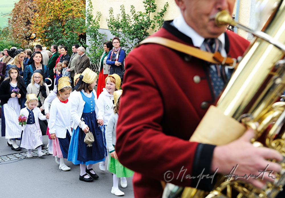 procession to the church on Thanksgiving Day