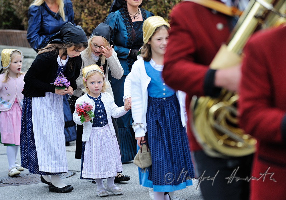 procession to the church on Thanksgiving Day