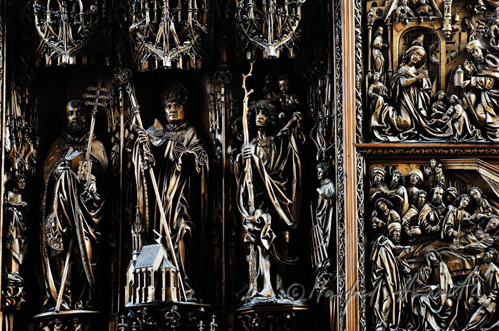 gothic winged altar in the church of Kefermarkt