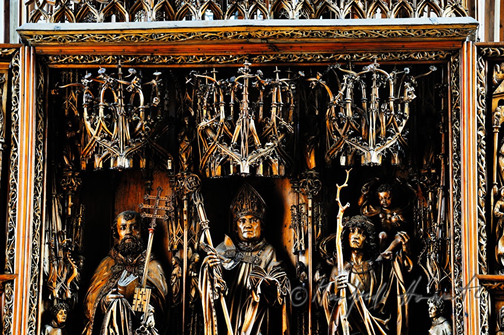 gothic winged altar in the church of Kefermarkt