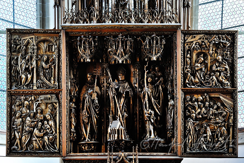 gothic winged altar in the church of Kefermarkt