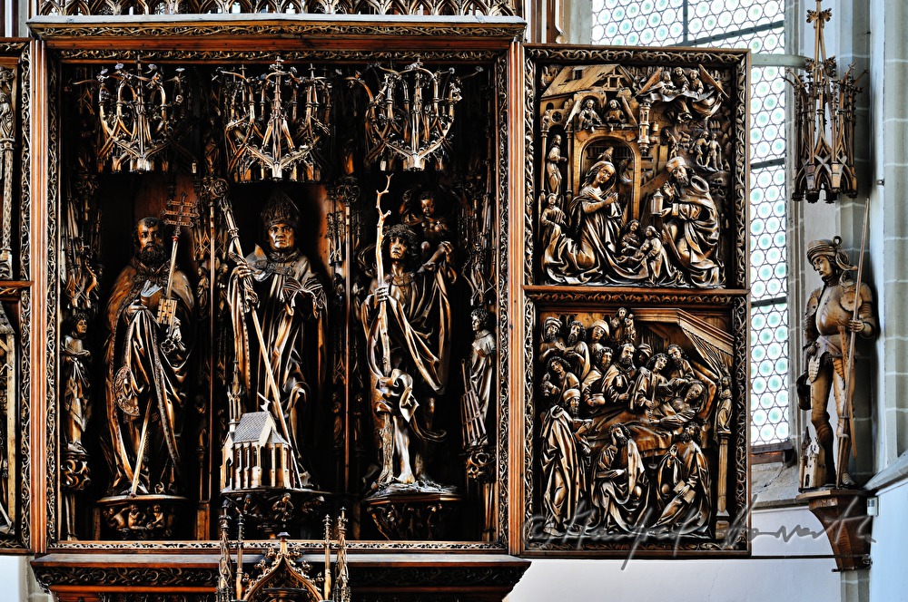 gothic winged altar in the church of Kefermarkt
