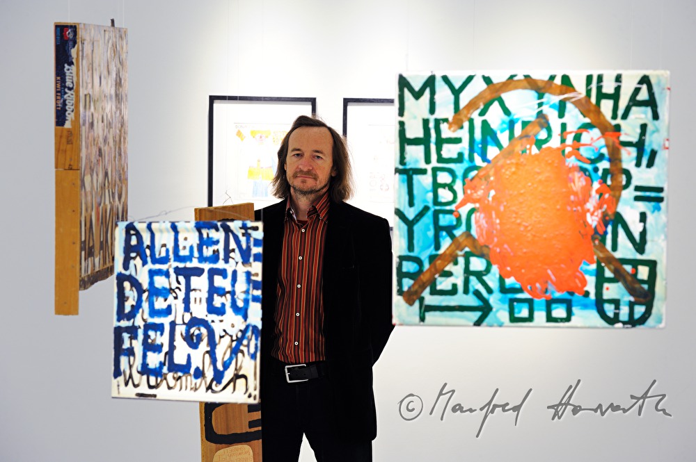 Director Johann Feilacher in an exhibition hall