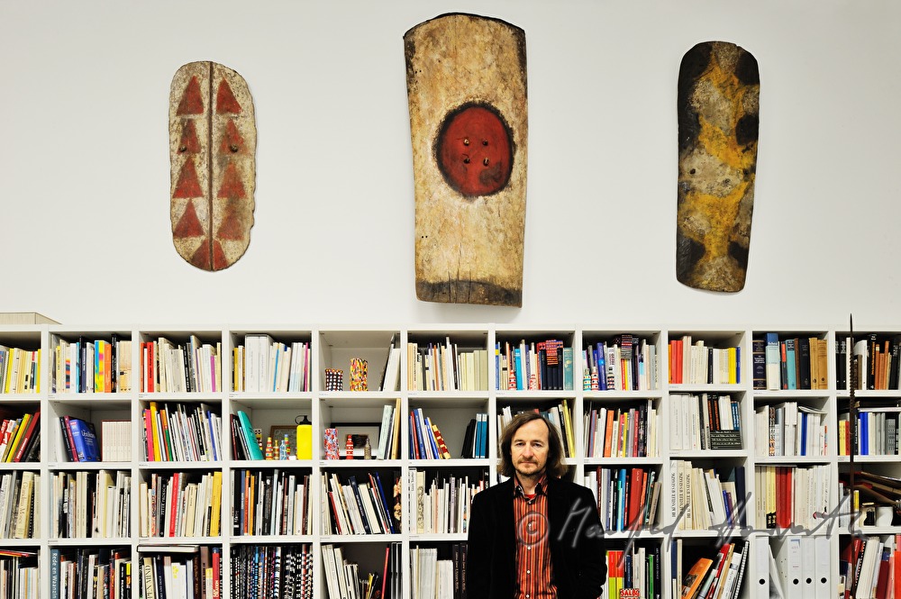 Director Johann Feilacher in an exhibition hall