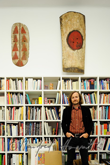 Director Johann Feilacher in an exhibition hall