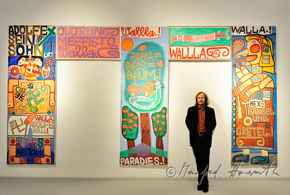 Director Johann Feilacher in an exhibition hall