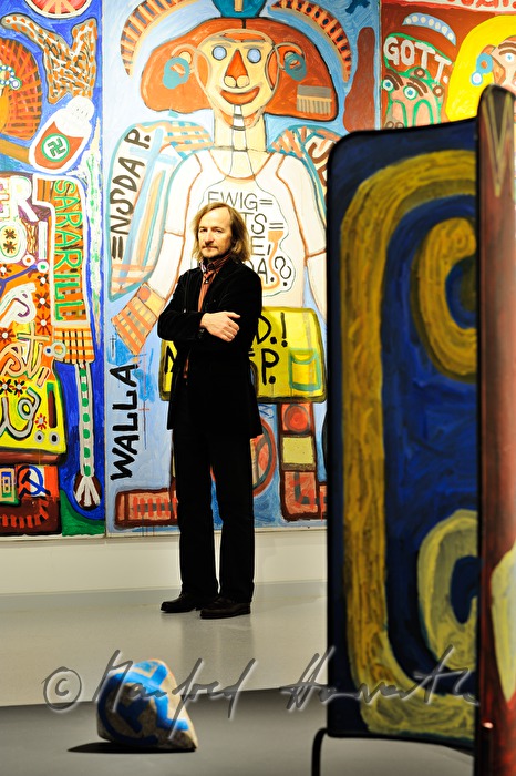 Director Johann Feilacher in an exhibition hall