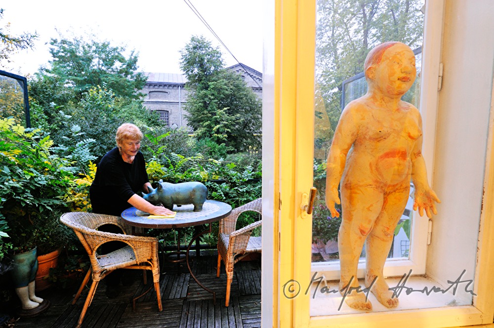 ceramist Gundi Dietz in her display room