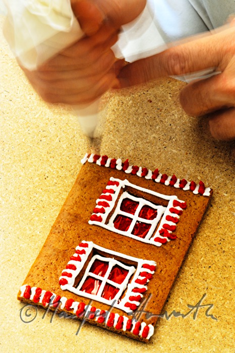 the making of a gingerbread house