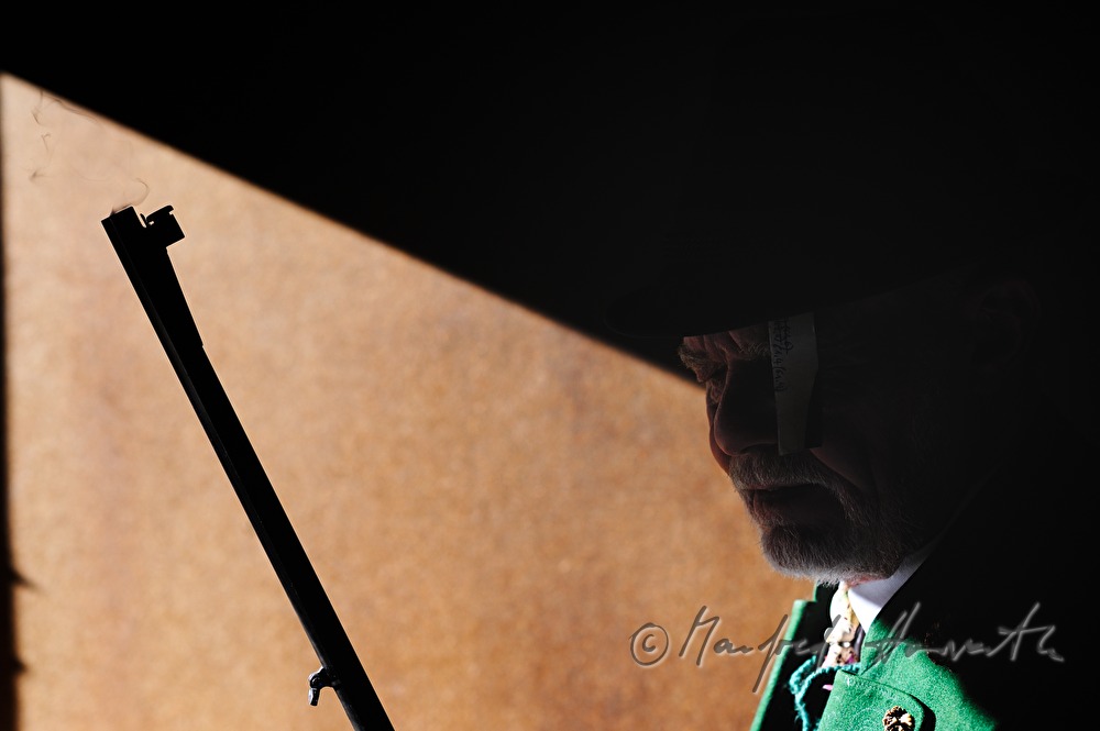 rifleman with traditional hat