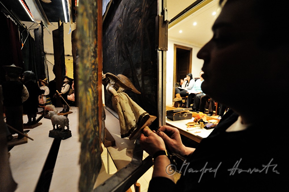 puppet artist at the christmas crib play