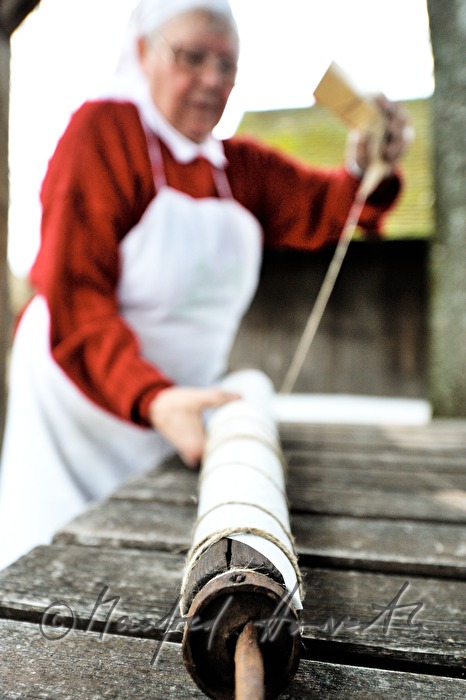 preparing of a wooden chop before baking