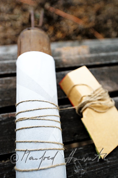 preparing of a wooden chop before baking