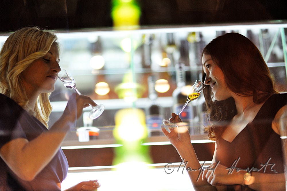 degustation of hard liquor