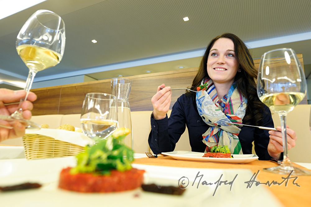 guests having dinner in the restaurant