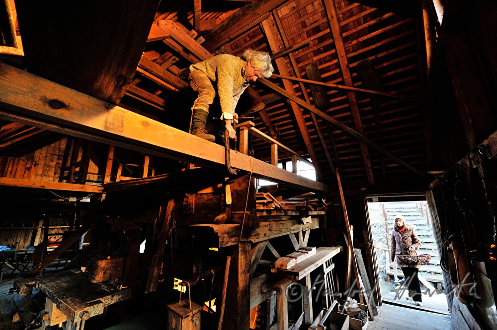miller in the attic of his ship mill