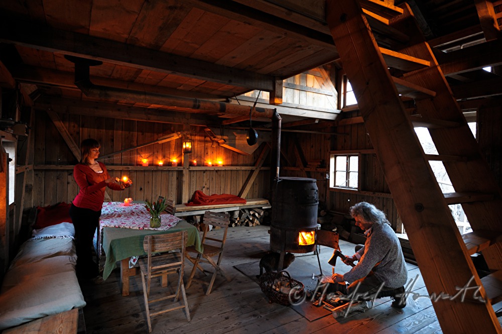making fire on the ship mill