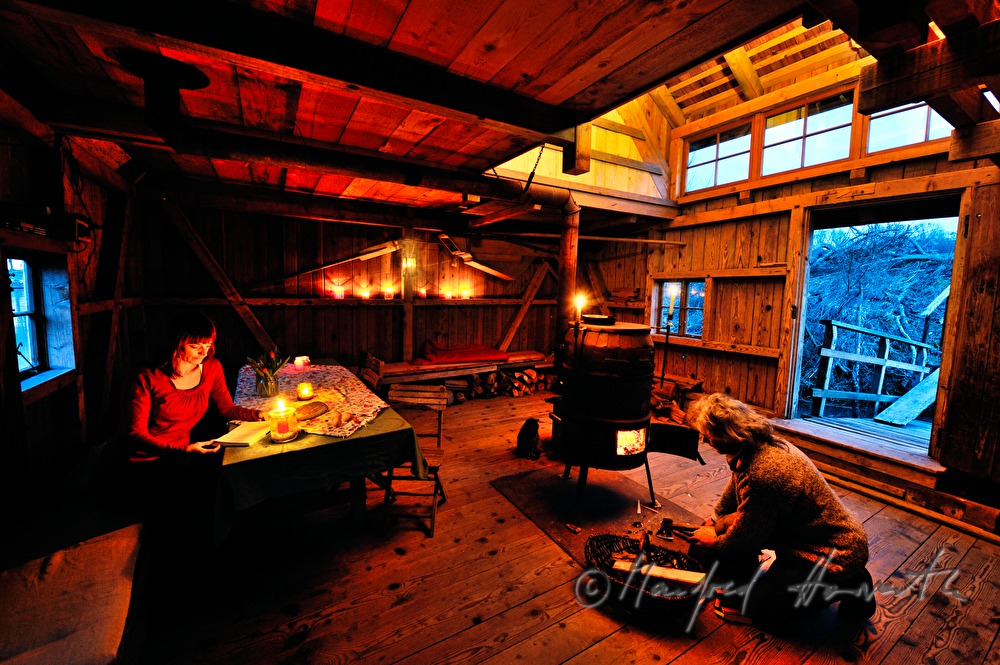 making fire on the ship mill