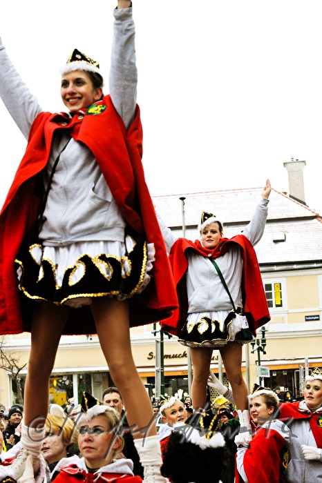 guild disguised as Russian girls on Mardi Gras
