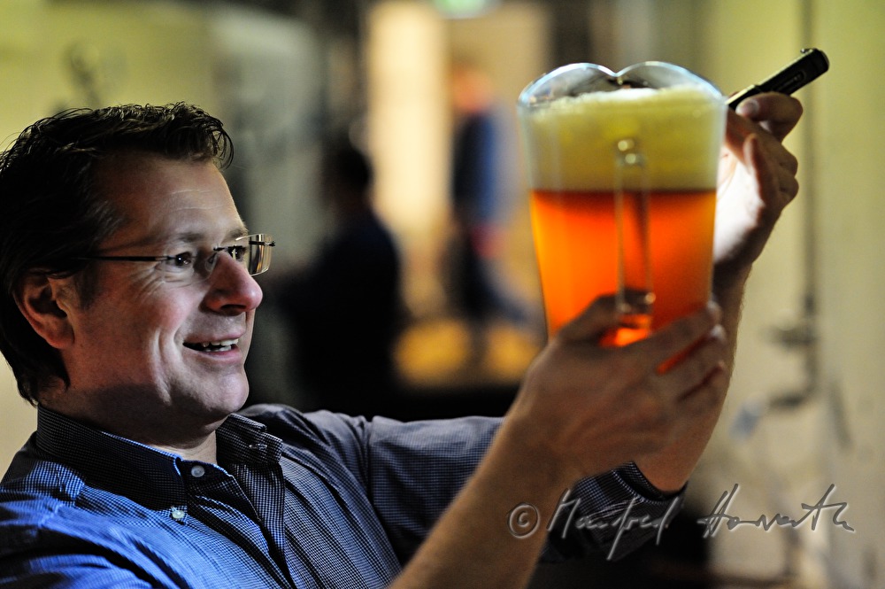master brewer controlling the quality of beer