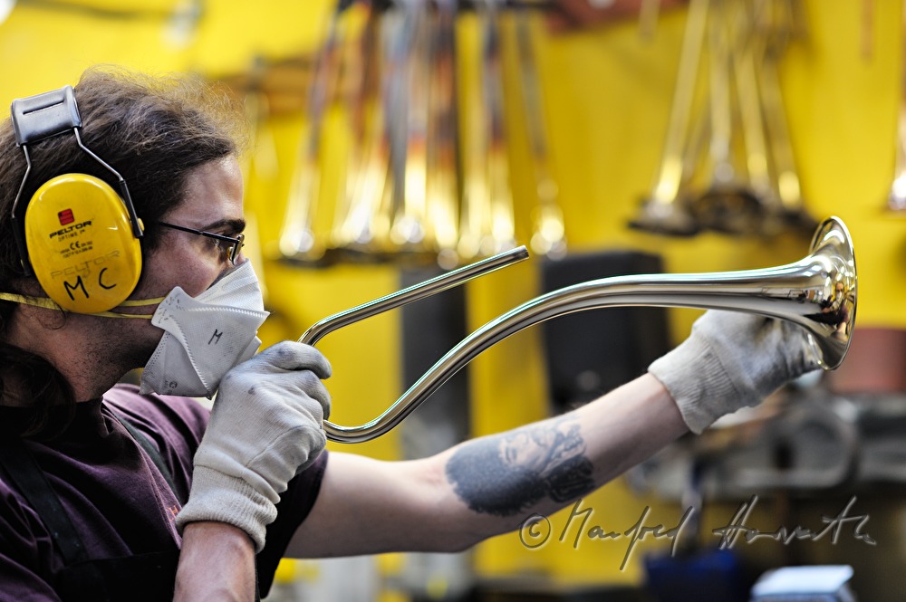 quality inspection of a Gansch trumpet