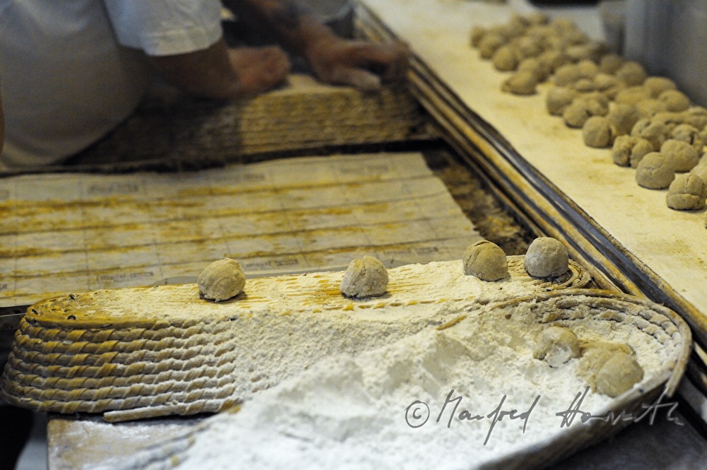 making of bread rolls by hand