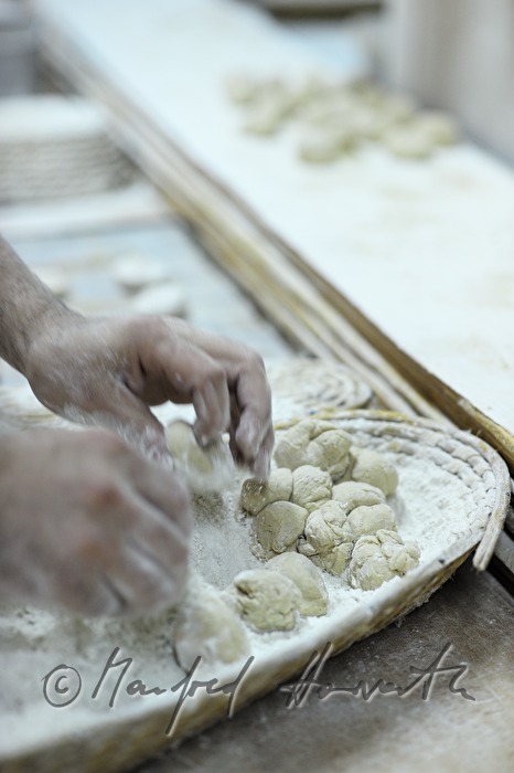making of bread rolls by hand