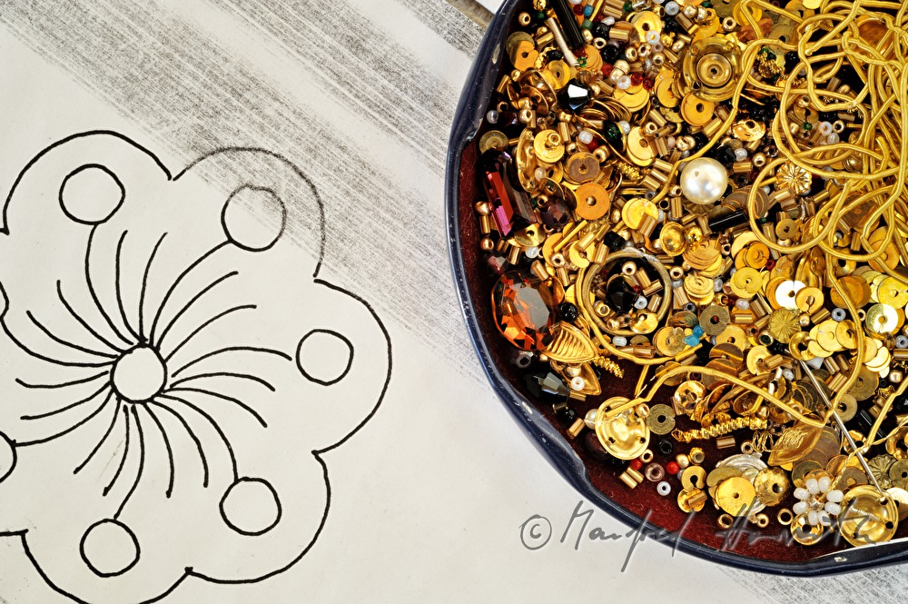 parts for embroidering the fabric for the making of a hat