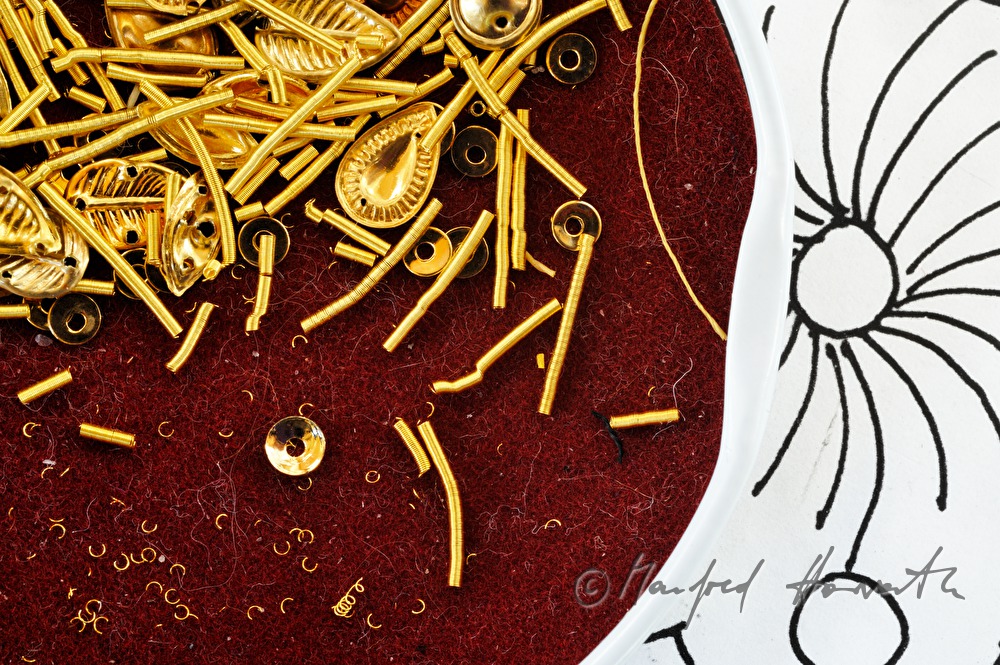 parts for embroidering the fabric for the making of a hat