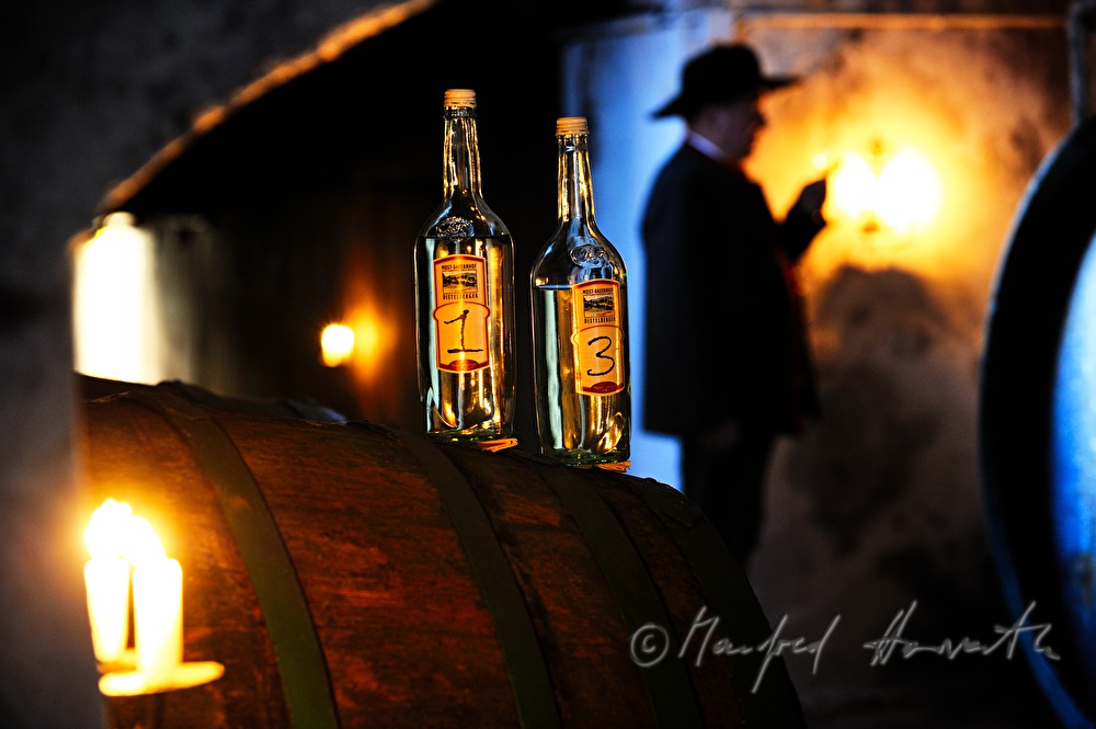 must farmer Toni Distelberger in the must cellar