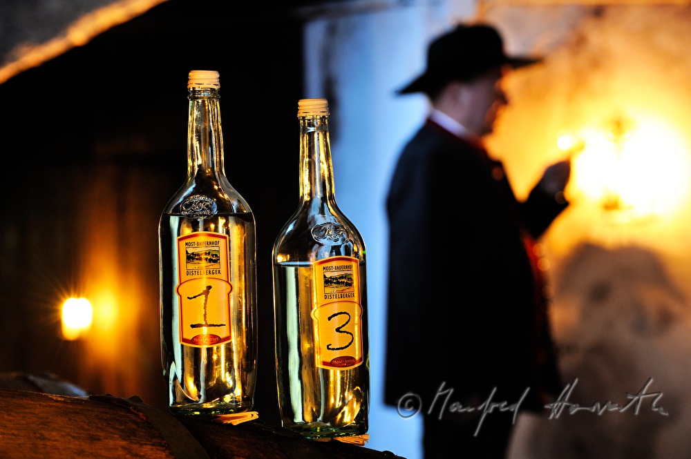 must farmer Toni Distelberger in the must cellar